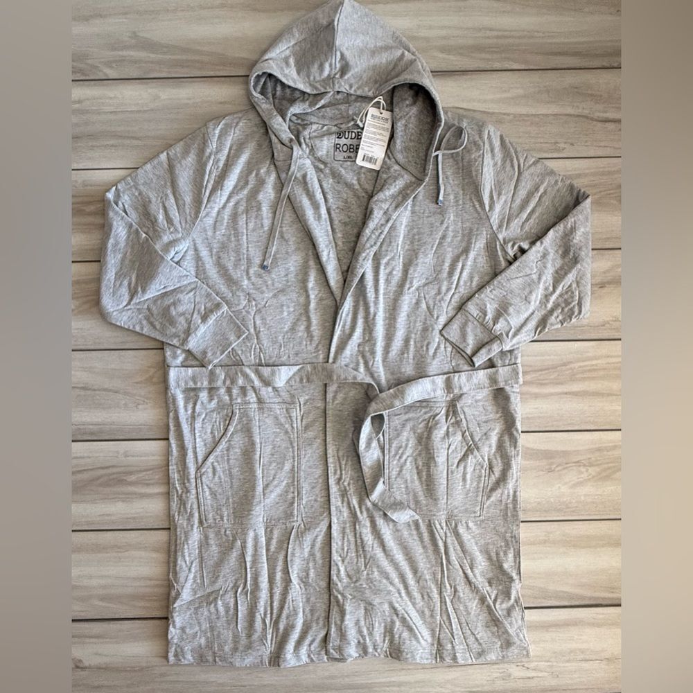 Dude Robe The Dude Robe Grey L/XL  NWT IN PACKAGE - Picture 3 of 8